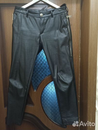 Кожаные брюки женские р 46- 48