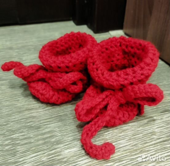 Вязаные пинетки для малышей