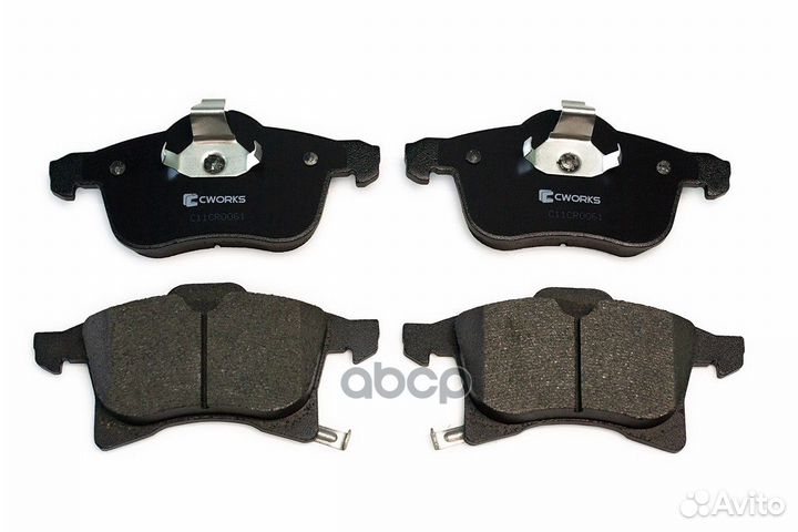 Колодки тормозные передние (Low Metallic) chevr