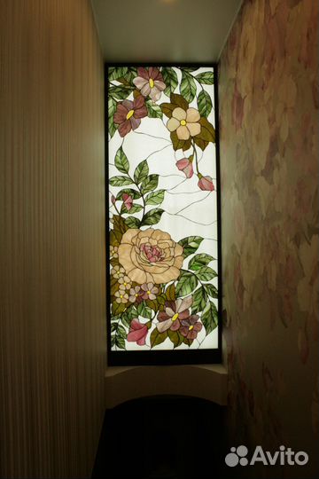 Витражи из стекла и витражные люстры