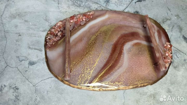 Поднос из эпоксидной смолы