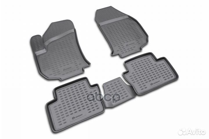 Комплект резиновых автомобильных ковриков в сал