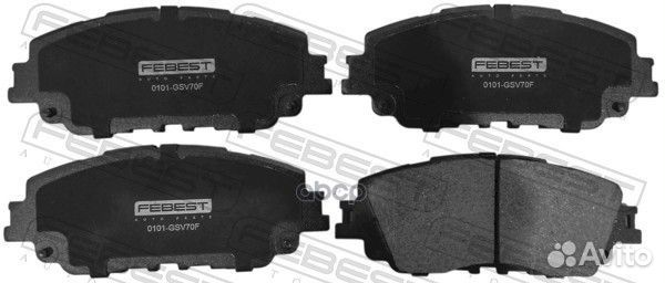 Колодки тормозные дисковые перед 0101GSV70F Febest