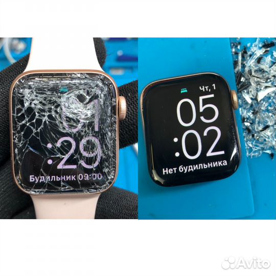 Замена стекла Apple Watch series 1,2,3,4,5,6,SE