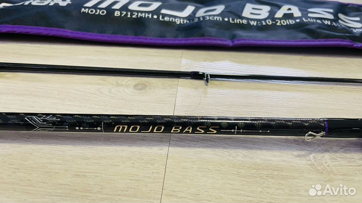 Кастинговый спиннинг mojo bass B712MH 213cm