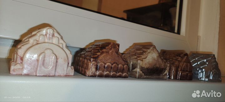 Новогодние пряничные домики из гипса