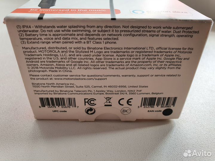 Беспроводные наушники Motorola VerveLoop 500 ANC