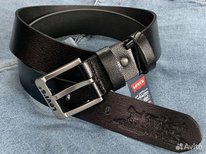 Ремень Levi’s Black Silver