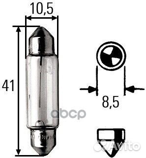 Лампы 12V C5W 10 Вт SV8.5-8 (41mm) / Картонная