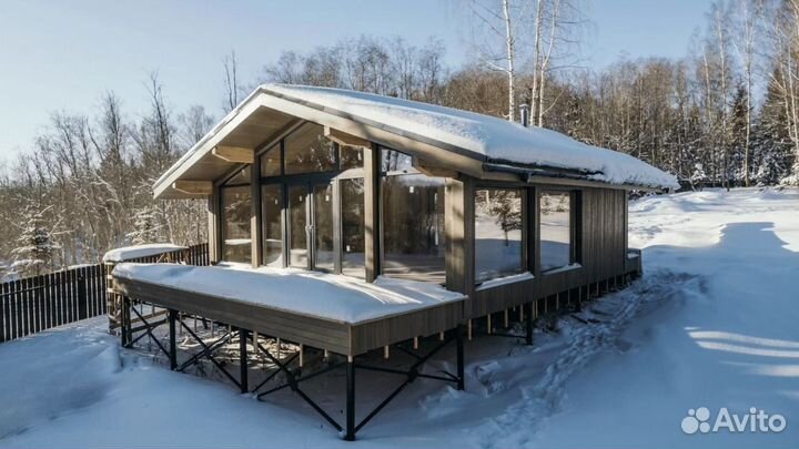 Каркасный модульный дом 75м2