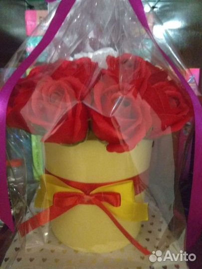 Букет из мыльных роз