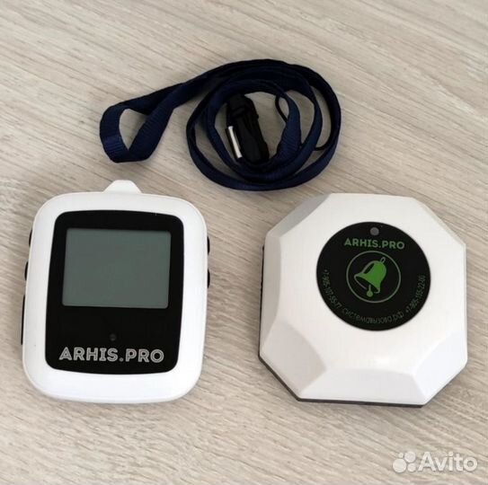 Кнопка вызова персонала помощи и часы пейджер