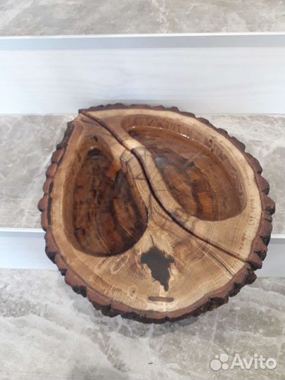 Менажница дуб 410мм в эпоксидной смоле