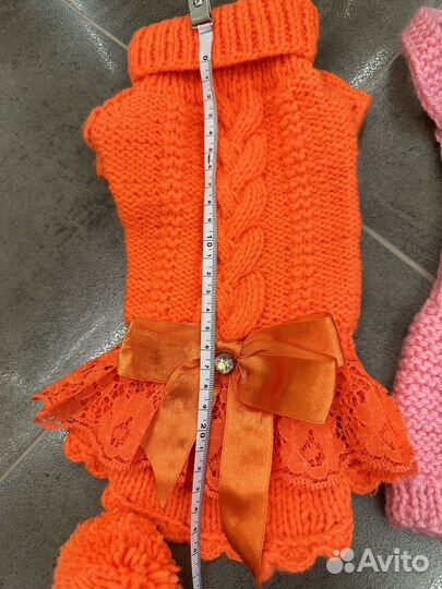 Одежда вязаная для собачки, ручная работа, новая