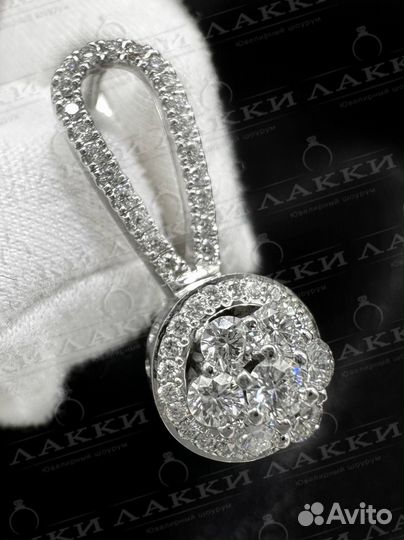 Золотые серьги с бриллиантами 585 / 7.99 гр