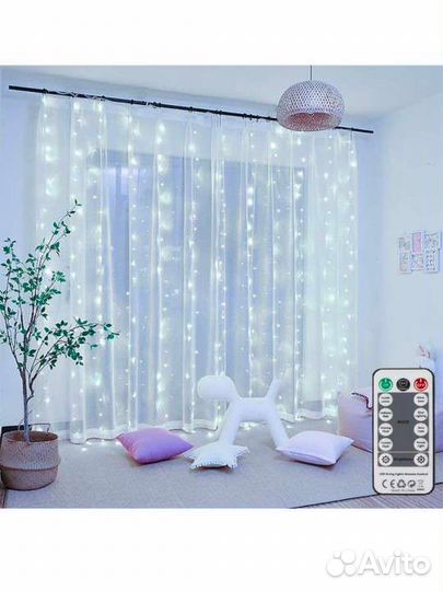 Гирлянда штора 3х3