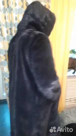 Шуба норковая с капюшоном 56-60