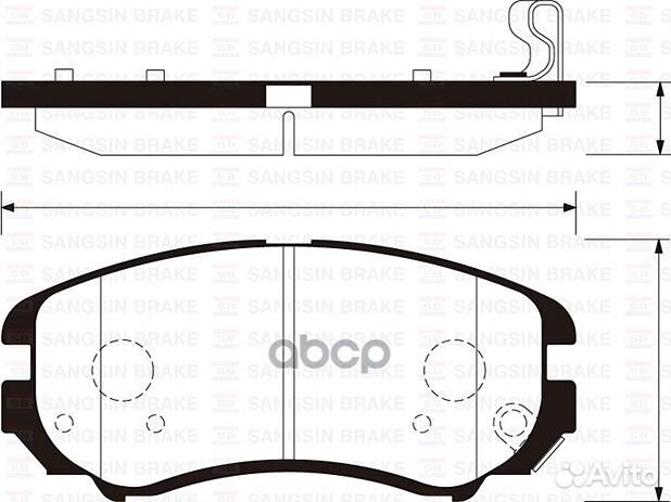 Тормозные колодки дисковые Hyundai Elantra 1.6