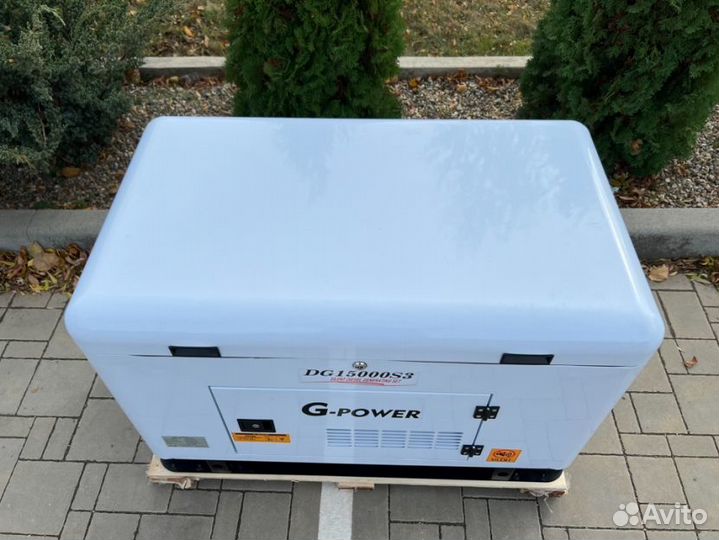 Генератор дизельный 13 kW G-power DG15000SE3 трехф