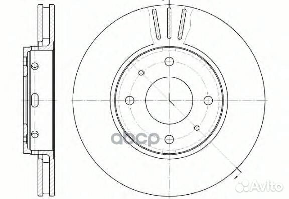 Диск торм. пер.вент.281x24 4 отв. volvo S40/V