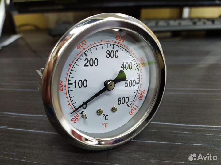 Термометр гибкий для печи 0-600'С, L- 630 мм