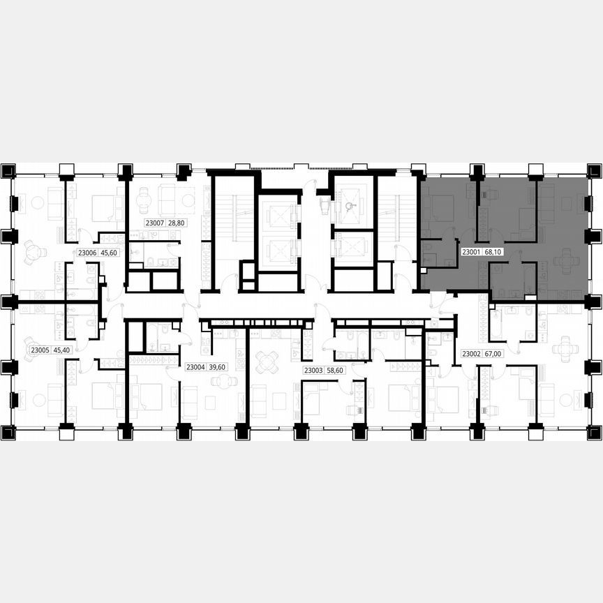 2-к. квартира, 68,1 м², 30/36 эт.