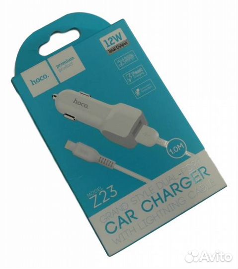 Автомобильное зарядное устройство hoco Z23 2 USB в