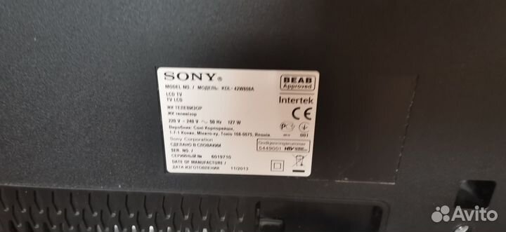 Телевизор sony 42w808a на запчасти