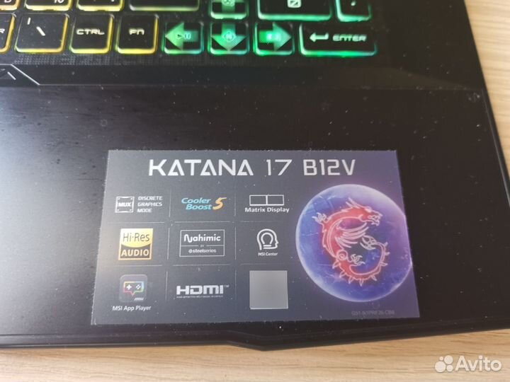 Ноутбук MSI Katana 17