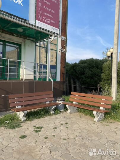 Скамья парковая со спинкой