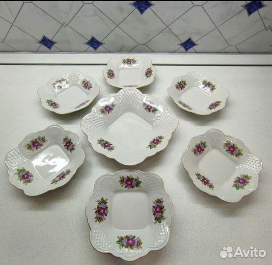 Набор салатников фарфор Коростень СССР