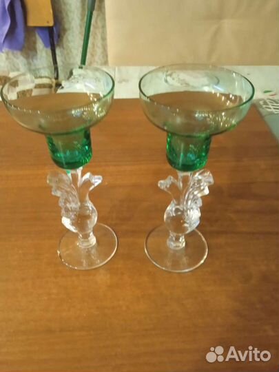 Фужеры- вазы гусь хрустальный