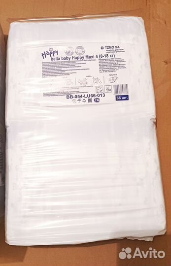 Подгузники для детей Happy Maxi, р-р 4, вес 8-18