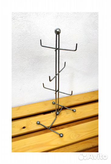 Стойка для 6 кружек 13х16х40 см, хромированная