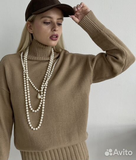 Костюм утепленный с юбкой