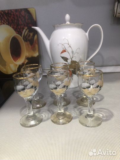 Кофейник, рюмки СССР