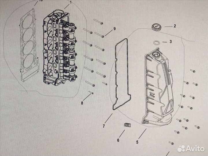 Головка Mercury F80, F90, F100 второго поколения