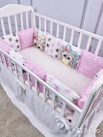 Комплект бортиков в кроватку с одеялом