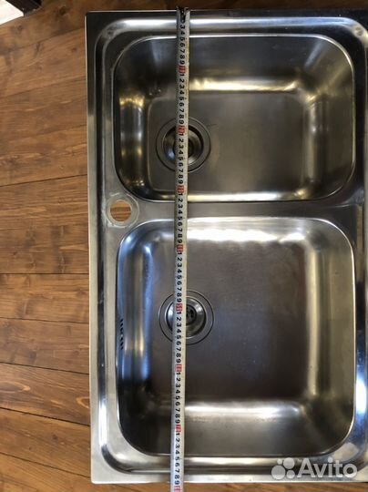 Мойка из нержавейки двойная бу