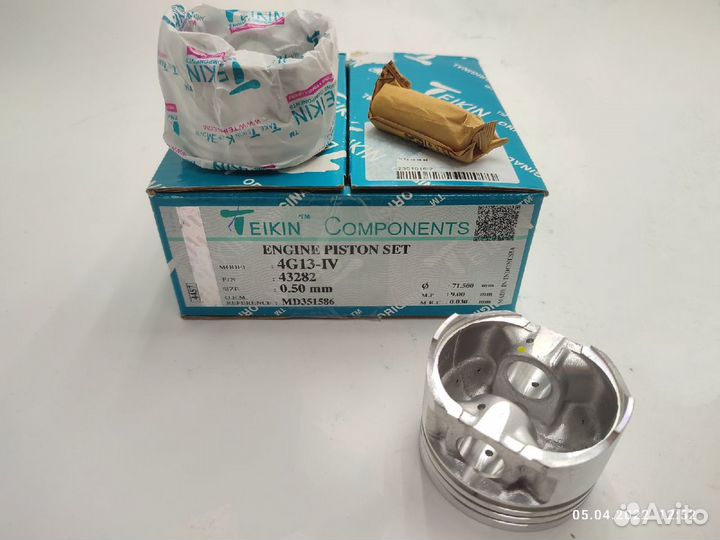 Поршень mitsubishi двс-1,3 4G13 ремонт +0,5