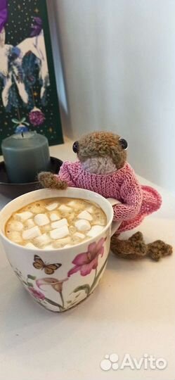 Интерьерная лягушка ручной работы