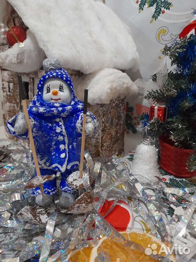 Ватные елочные игрушки