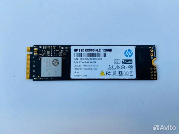 120GB HP EX900 M.2 SSD nvme