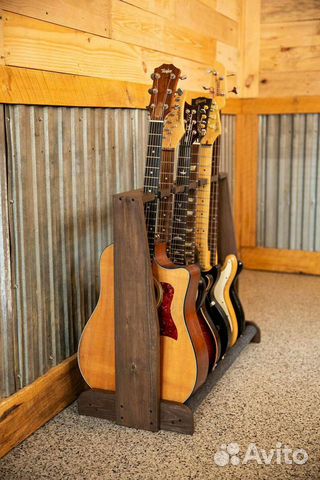 Деревянная гитарная стойка для нескольких гитар