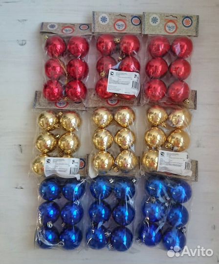 Елочные игрушки новогодние украшения пластиковые