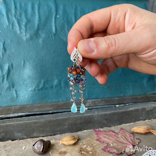 Серьги - фруктовые льдинки