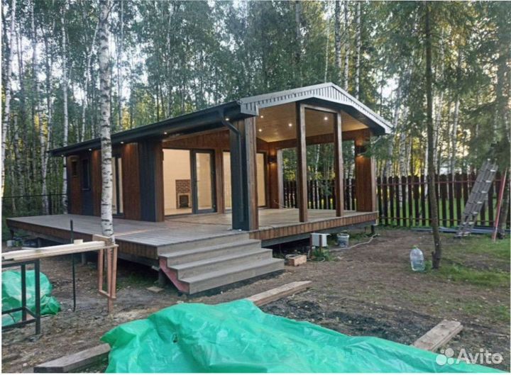 Каркасный дачный дом с доставкой 75 м кв, арт. ас-3452