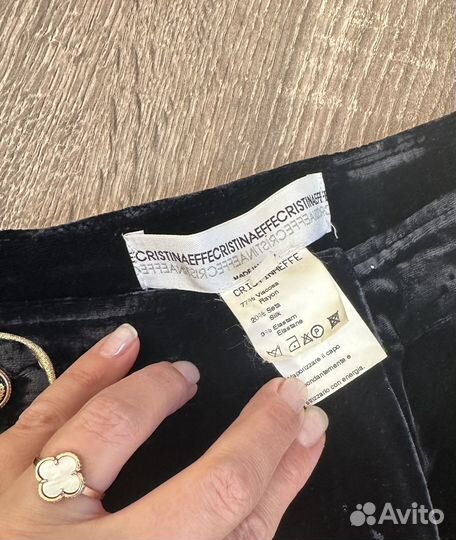 Брюки укороченые велюр