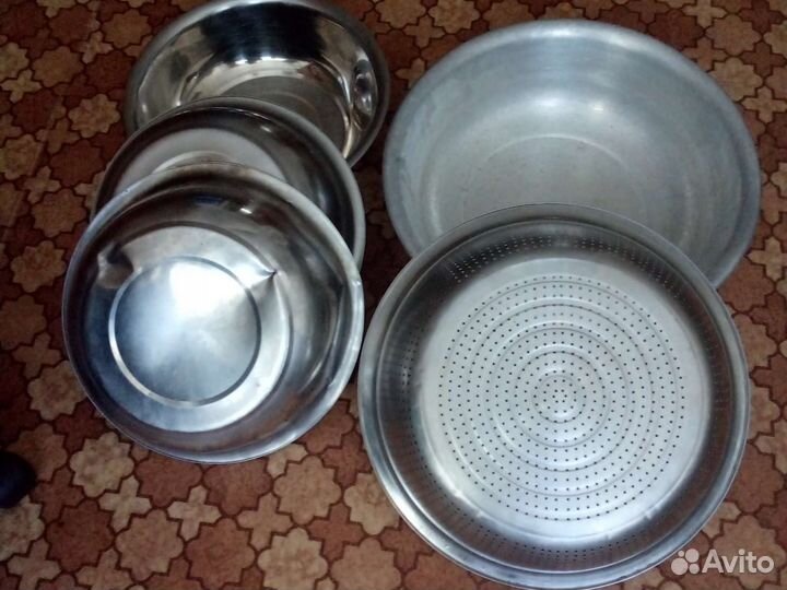 Таз алюминий и нержавейка,сито нержавейка