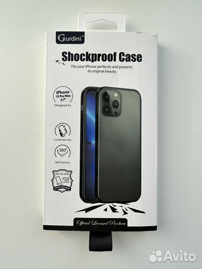 Чехол Gurdini для iPhone 13 Pro Max черный